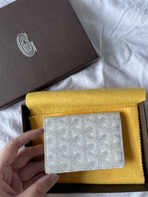 goyard white card holder|authentic goyard card holder.